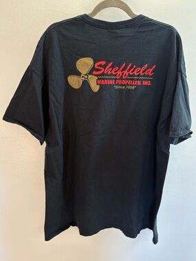 Sheffield Marine Propeller Black T-shirt 2XL